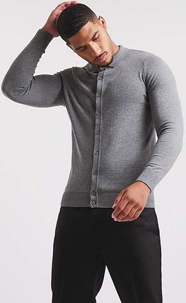 Jacamo Cashmere Button Through Long Sleeve Polo