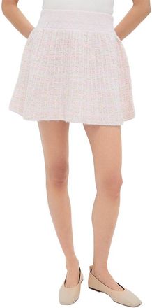 Moon River Pink Knit Mini Skirt