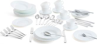 Luminarc Vajilla vidrio opal blanca 54 piezas