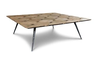 PIB Mesa de centro grande de madera marron