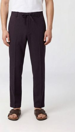 HUGO BOSS Pantaloni classici Boss in misto lino con coulisse