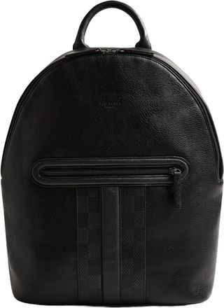 Ted Baker Waynor House Check PU Backpack Laptop Backpack with Laptop Compartment Black
