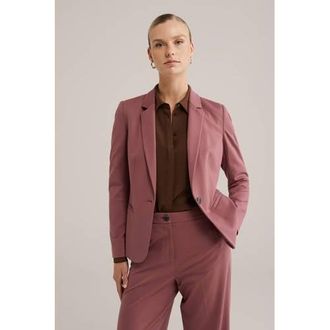 WE Fashion jersey getailleerde blazer oudroze