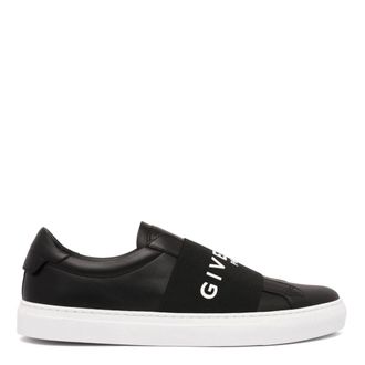 Givenchy Sneakers, male, Black, 8 1/2 UK, Black Slip-On Trainers with Logo Print