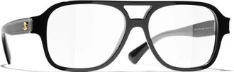 Chanel Pilot Bril - Dames - Accessoires - Zwart - Maat: 57 MM