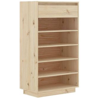 vidaXL Shoe Cabinet 60x34x105 cm Solid Wood Pine vidaXL