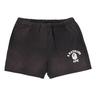 A Bathing Ape Vintage Washed College Sweat Shorts Grey 1M30253301-CHARCOAL