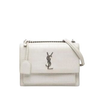 Saint Laurent Pre-owned Cross Body Bags, female, White, Size: ONE SIZE Pre-owned The Sunset