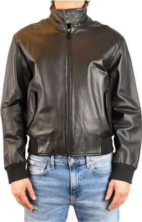 Alexander McQueen Alexander McQueen, Leather Jackets, male, Black, Size: L Leather Jacket