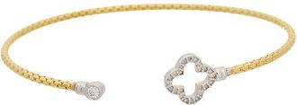 Meshmerise 18K Plated 0.12 Ct. Tw. Diamond Bangle Bracelet
