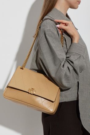 Tory Burch Shoulder Bag Charlie, Womens, Beige