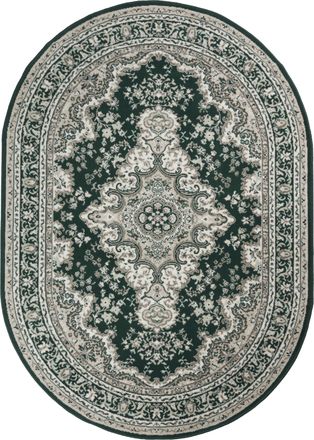 My Home Teppich »Oriental, Made in Belgium« oval 7 mm Höhe Orient-Optik, mit Bordüre, Kurzflor, pflegeleicht, elegant