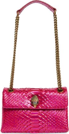 Kurt Geiger Medium Kensington Snake Embossed Convertible Shoulder Bag in Fuchsia at Nordstrom Rack