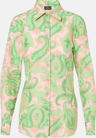 Etro Printed cotton and silk shirt
