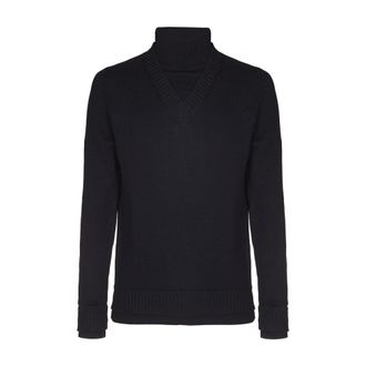 Alpha Studio Truien & Vesten, Heren, Blauw, S, Wol, Lupetto