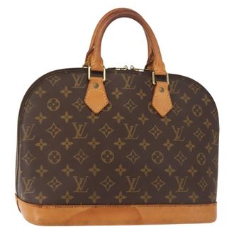 Louis Vuitton Alma Handbag Monogram Canvas Brown Canvas Handbag (Pre-Owned)