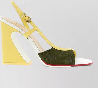 Fendi arco sandals color block design slingback