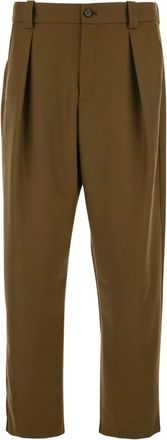 A.P.C. Pantaloni Renato con pieghe - Marrone