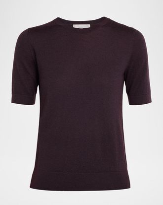 Neiman Marcus Superfine Cashmere Crop Sweater