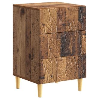 vidaXL Mesita De Noche Madera Envejecida 43 X 39,5 X 66,5 Cm Vidaxl