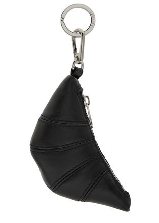 Christophe Lemaire Croissant Mini Leather bag Charm - Black - One Size
