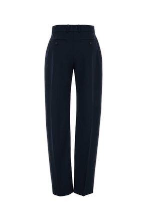 Alexander McQueen 826967qjach 4003 Navy Lw Wide Leg Trs Pantaloni Trousers