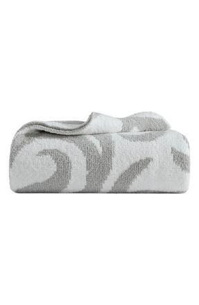 Sunday Citizen Casablanca Microfiber Blanket in Cloud Grey /Off White at Nordstrom, Size King