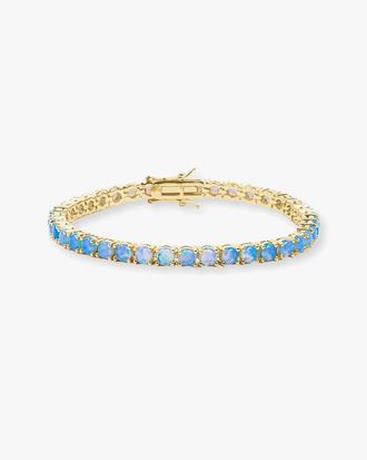Melinda Maria Womens Grand Heiress Tennis Bracelet In Gold