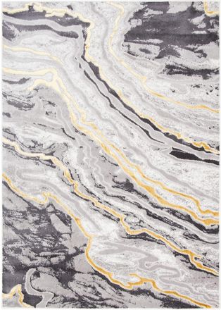 Tapiso Alfombra de salón gris claro oro crema 180 x 250 cm