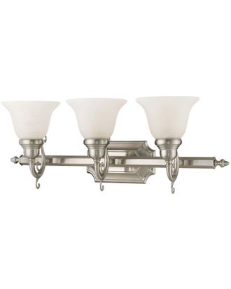 Livex Lighting Livex French Regency 3-Light Brushed Nickel Bath-Light