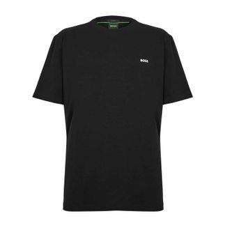 HUGO BOSS Heren Logo Regular T-Shirt (Zwart)