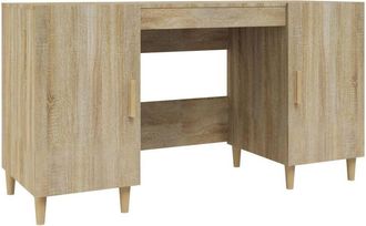 vidaXL Vidaxl - Escritorio Madera Contrachapada Roble Sonoma 140x50x75 Cm