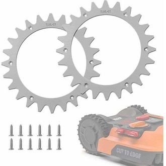 OEM Spikes De Remplacement - Acero Inoxidable 304 - Para Robot Cortac&eacute;sped S Y M - Di&aacute;metro 205 Mm - Pack De 2 Con 12 Tornillos