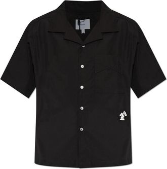 Rhude Short-Sleeve Shirt - Heren - Korte mouwen Overhemden - Zwart - S - Katoen - Overhemden