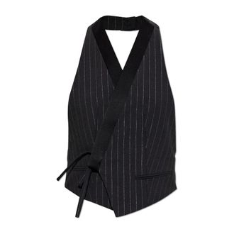 Kenzo Vests, female, Black, Size: XS Vest with Lurex Thread