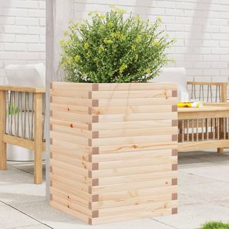 vidaXL Jardinera De Madera Maciza De Pino 50x50x68,5 Cm Vidaxl