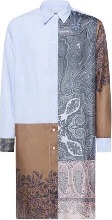 Pierre-Louis Mascia Aloe Midi Shirt Dress - Dames - Overhemden - Blauw - S - Overhemden