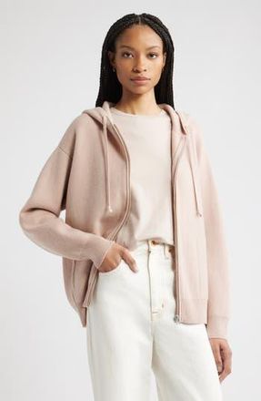 Nordstrom Wool Blend Zip Hoodie Cardigan in Tan Memoir at Nordstrom Rack, Size Large