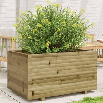 vidaXL Jardinera Madera De Pino Impregnada 90x60x49,5 Cm Vidaxl