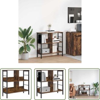 vidaXL Scaffale in legno - Libreria Rovere fum&eacute; 82 x 32 x 79 cm Legno multistrato