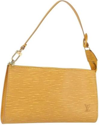 Louis Vuitton Pre-owned Shoulder Bags, female, Yellow, Size: ONE SIZE Pre-owned Vintage Shoulder Bag
