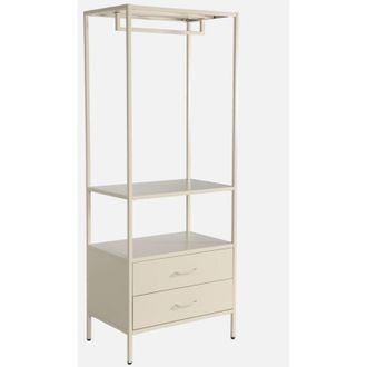 Sweeek Mueble De Entrada, Perchero De Metal Con Armario Y 2 Cajones