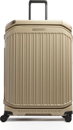 Piquadro Grote Uitzetbare Koffer met Dubbele Toegang - unisex - Koffers - Beige - Maat: ONE Size Poliester
