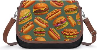 Generic Hot Dogs Sandwiches Hamburger Fashion Womens Crossbody Bags Novelty Handbag Shoulder Bag Purse