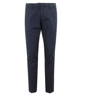 Roy Rogers Chinos, male, Blue, Size: W31 Blue Gabardine Chino Pants Slim Fit
