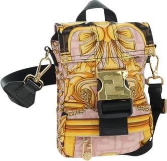 Fendi Pre-owned Cross Body Bags, female, Multicolor, Size: ONE SIZE Pre-owned Zucca Canvas Shoulder Bag