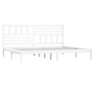 Berkfield Home Beautiful Bed Frame White Solid Wood Pine 200x200 cm