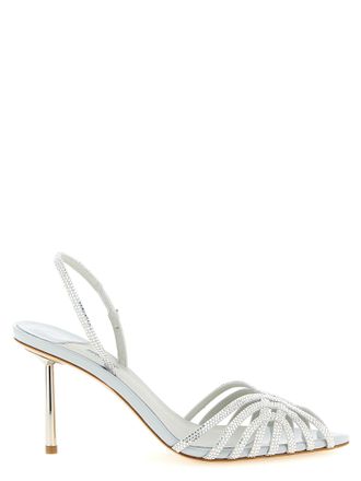 Le Silla Gray Goatskin Stiletto Heel Womens Sandals