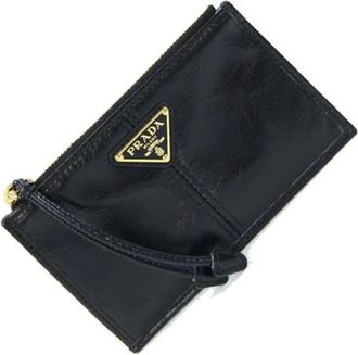 Prada Pre-owned Vintage Leren Portemonnee - Dames - Vintage Accessoires - Zwart - ONE Size - Leer - Vintage