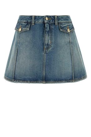 Alexander McQueen Denim Mini Skirt